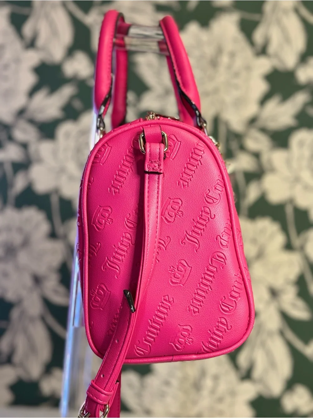 Juicy Couture Pink Top-Handle Satchel with Charm Chain NWT
